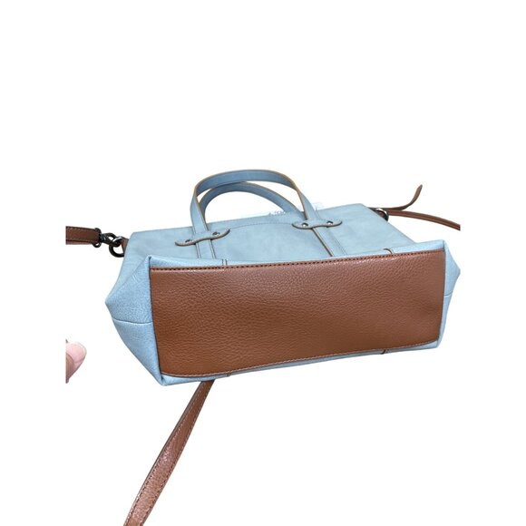 fossil womns teel Blue Studded Faux Leather Crossbody handbag SKU 8885 - Picture 14 of 15